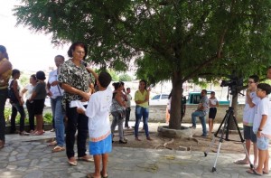 Entrevista realizada por alunos do Varanda de Folia durante a Audiência